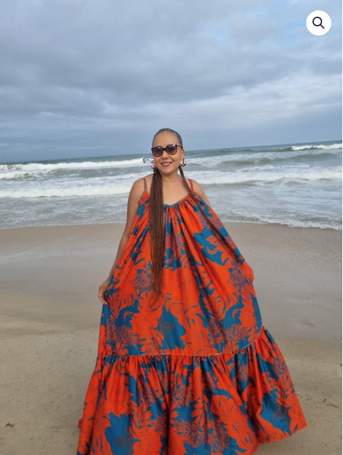 Sleeveless Maxi Dress with Ruffled Hemline