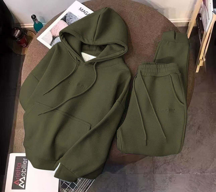 Twin Set Hoodie Sweatpants Letter Print Chic