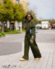 Twin Set Zip Jacket WideLeg Stripe Pant
