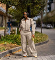 Twin Set Zip Jacket WideLeg Stripe Pant