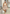 Round Neckline Knee-Length Dress Featuring Circular Motifs and Ruffled Layers