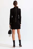 Women's  Double-Breasted Blazer Dress with Gold Button Embellishments and Slim Fit Long Sleeve Design