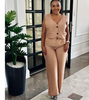 Sleeveless Tailored Vest Top with Coordinating Trousers Ensemble