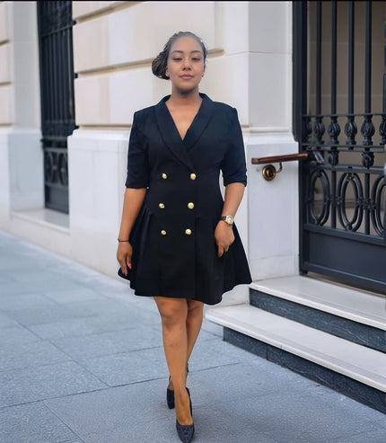 Women's Double-Breasted Blazer Dress