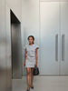 Women's Two-Piece Buttoned Short Sleeve Top and Skirt Set