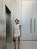 Women's Two-Piece Buttoned Short Sleeve Top and Skirt Set