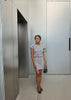 Women's Two-Piece Buttoned Short Sleeve Top and Skirt Set