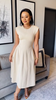 Sleeveless A-Line Dress, Minimalist Style, Waist-Tailored Design