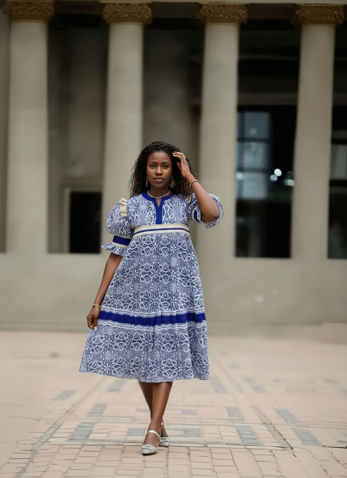 Ethnic Style Short Sleeve Dress