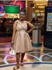Sleeveless Glitter V-Neck A-Line Dress