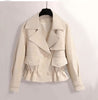 Double-Breasted Cropped Jacket with Notched Lapel and Flap Pockets