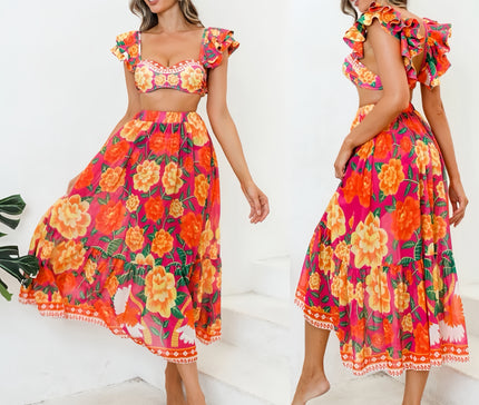Twin Set for Outdoor Gatherings in Spring/Summer