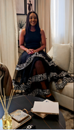 Patterned Ruffle Hem Dress