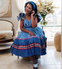 Traditional Ethnic Dress with Ruffled Sleeves