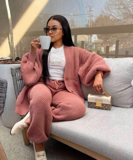 Laid-Back Textured Knitwear Set