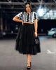 Starry Glitter Crop Top and Fluffy Tulle Skirt Set