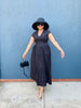 High-Waisted Pleated Hem Dress