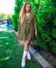 Pleated Skirt Twin Set with Relaxed Blazer