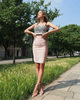 Embellished Sweetheart Bustier Top with Floral Appliqués and Pearl Draping