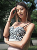 Embellished Sweetheart Bustier Top with Floral Appliqués and Pearl Draping