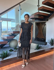 Geometric Layered Disc Design Two-Piece Skirt Set