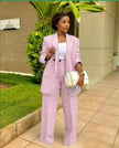 Structured Suit Set with Straight-Leg Trousers