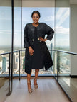 Elegant Slim Double-Breasted Blazer Dress