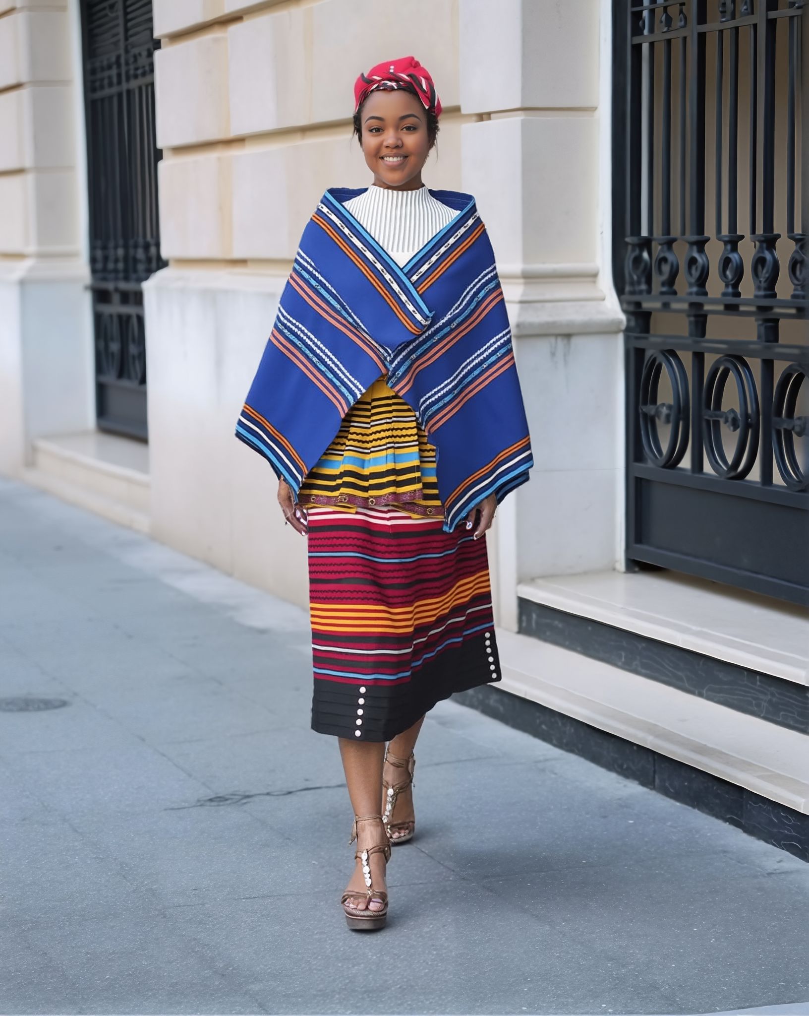 Women's Ethnic Pattern Skirt Set – 5-Piece