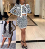 Geometric Pattern Knit Three-Piece Set with Crop Top, Mini Skirt, and Overcoat