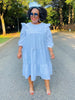 Ruffled Hemline Loose-Fit Day Dress