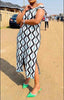 Spring/Summer Lightweight Geometric Pattern Knitted Dress