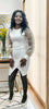 Women's Transparent Puff Sleeve Slim Fit Slit Dress