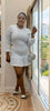 Women's Long Sleeve Ruffle Hem Dress