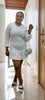 Women's Long Sleeve Ruffle Hem Dress