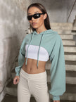 Women's Off-Shoulder Drawstring Hoodie