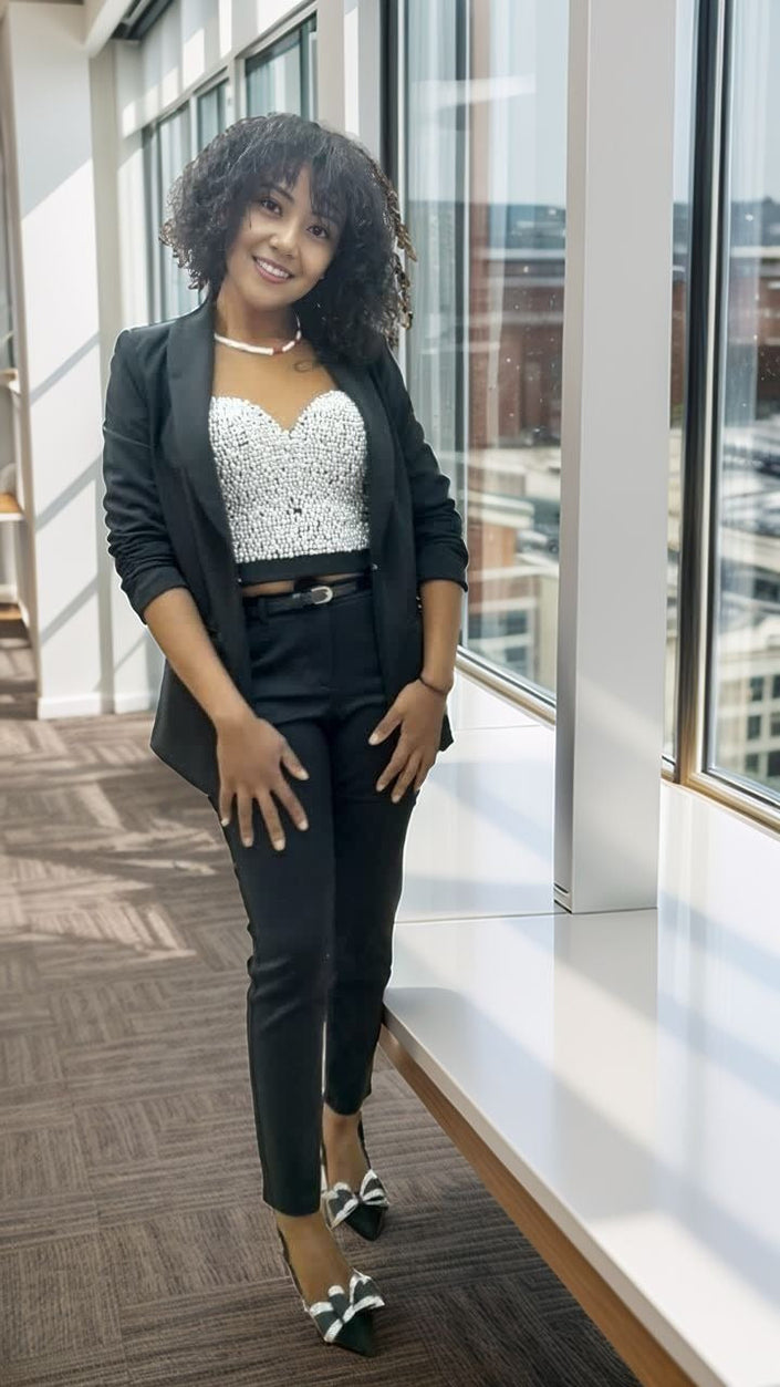 Straight Pants High Waist Chic Casual Outfit