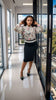 High-Waisted Slim Fit Skirt with Elegant Professional Design