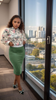 High-Waisted Slim Fit Skirt with Elegant Professional Design